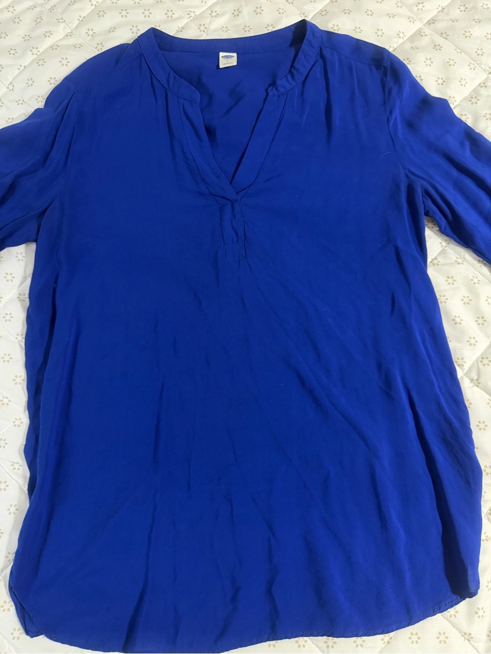 Old Navy Women's Split-Neck Tunic in Cobalt Blue